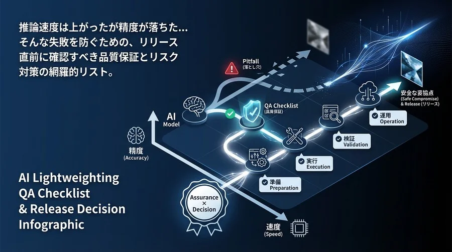 AI軽量化の落とし穴を回避する：リリース判定のための「精度×速度」品質保証チェックリスト
