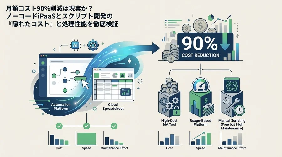 月額コスト90%減の衝撃。Make×スプレッドシートのリード獲得AIを徹底検証