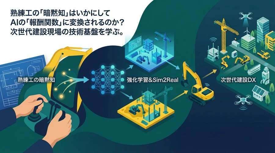 熟練工の「暗黙知」をAIはどう継承するか？強化学習による重機自律化とSim2Realの挑戦