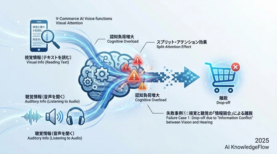 失敗事例①：視覚と聴覚の「情報競合」による離脱 - Section Image