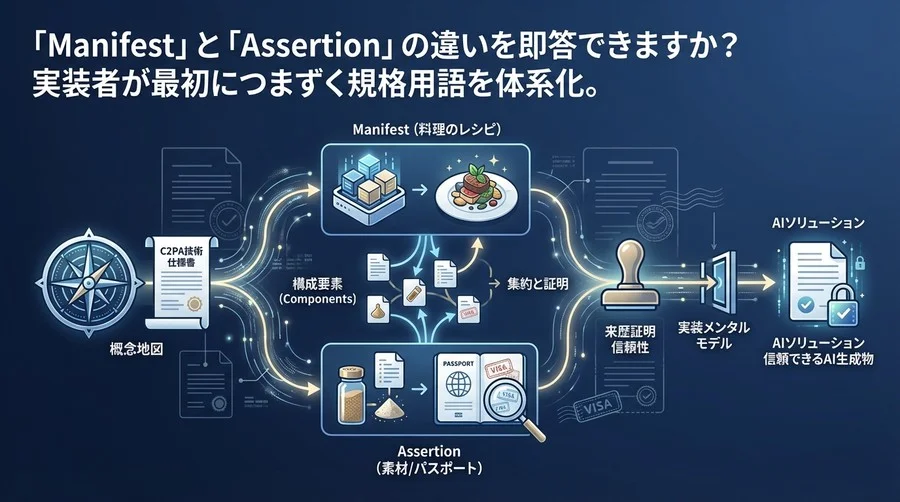 C2PA実装の「地図」を手に入れる：ManifestとAssertionの違いから紐解く来歴証明の技術体系