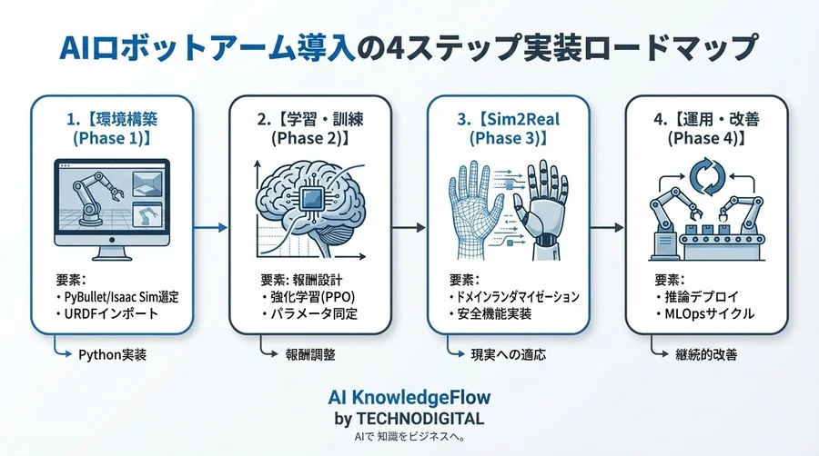 デジタルツイン×強化学習：ロボットアーム自律制御のPython実装ガイド - Conclusion Image
