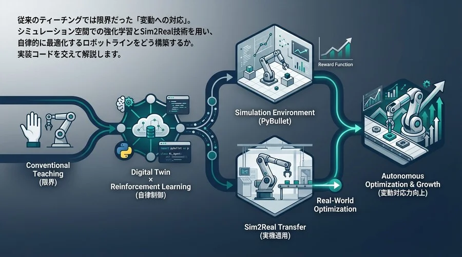 デジタルツイン×強化学習：ロボットアーム自律制御のPython実装ガイド