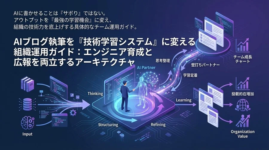 AIブログ執筆を「技術学習システム」に変える組織運用ガイド：エンジニア育成と広報を両立するアーキテクチャ