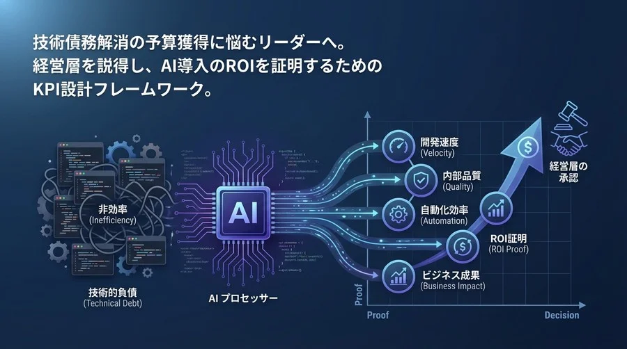 技術債務解消のROIを証明せよ：AIリファクタリング導入のための「経営層を動かす」5つのKPI設計