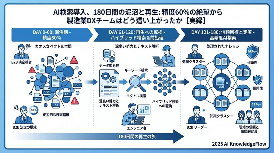 4. 運用の危機：初期リリースで直面した「回答精度60%」の衝撃 - Section Image 3