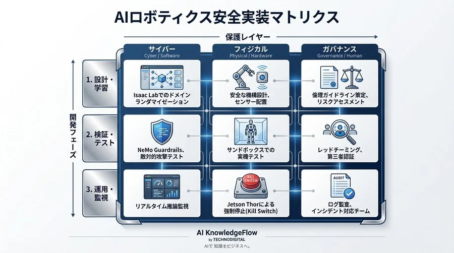 Project GR00Tと物理的AIの安全設計：ヒューマノイド制御の5段階検証フレームワーク - Conclusion Image