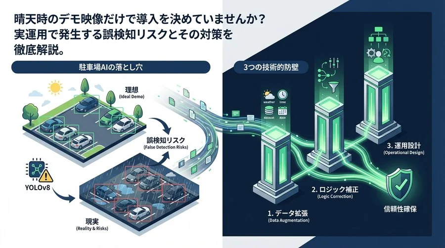 駐車場AIの落とし穴：YOLOv8導入前に知るべき誤検知リスクと3つの技術的防壁