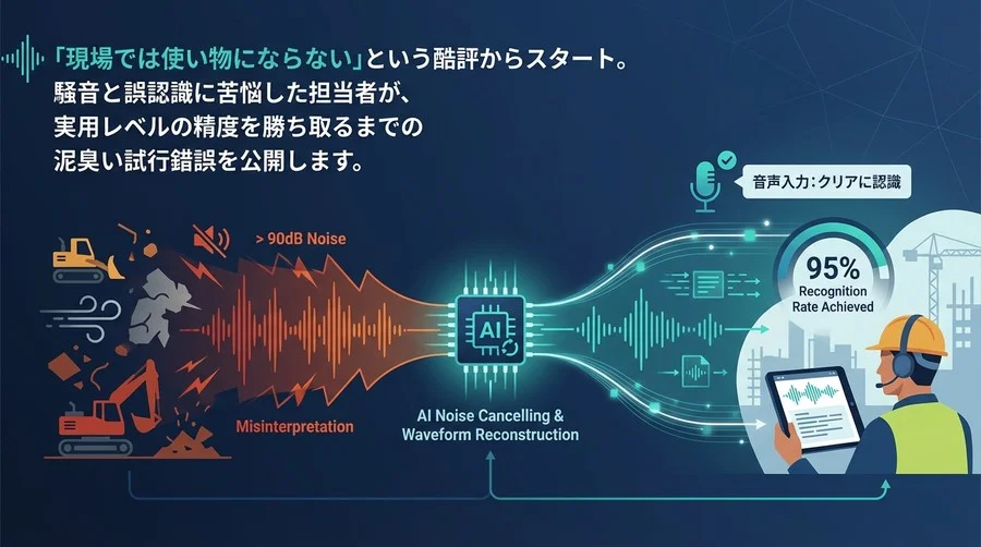 建設現場の爆音vs音声AI：認識率95%を達成した「泥臭い」ノイズキャンセリング導入記