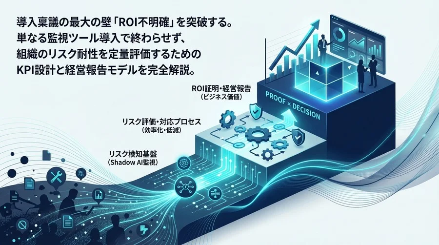 シャドーAI監視の投資対効果を証明する：CISOが経営層に提示すべき「3層のKPI設計」と評価モデル