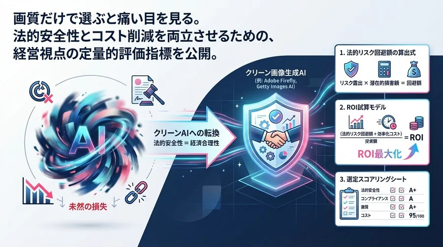 経営層を説得する「クリーン画像生成AI」選定基準：画質よりも法的安全性がROIを最大化する理由