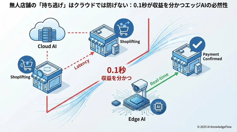 市場の技術的ボトルネック：なぜクラウドAIでは「万引き」を防げないのか - Section Image