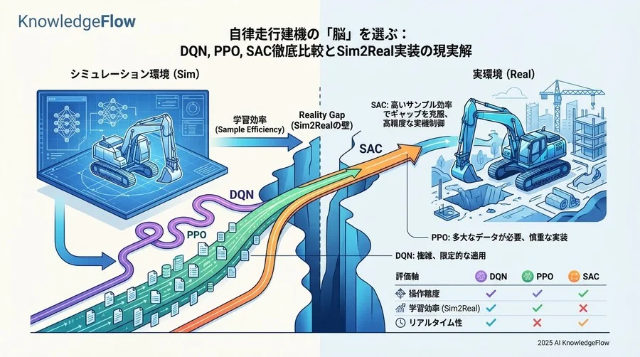 評価軸2：学習効率とSim2Real（シミュレーションから実機へ）の壁 - Section Image