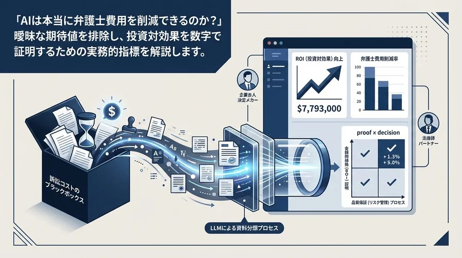 訴訟コストのブラックボックスを暴く：LLMによる資料分類がもたらす「弁護士費用削減」の確実なROI試算