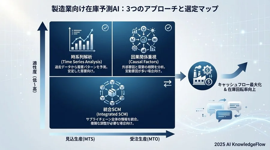 製造業向け在庫予測AI：3つのアプローチと選定マップ - Section Image