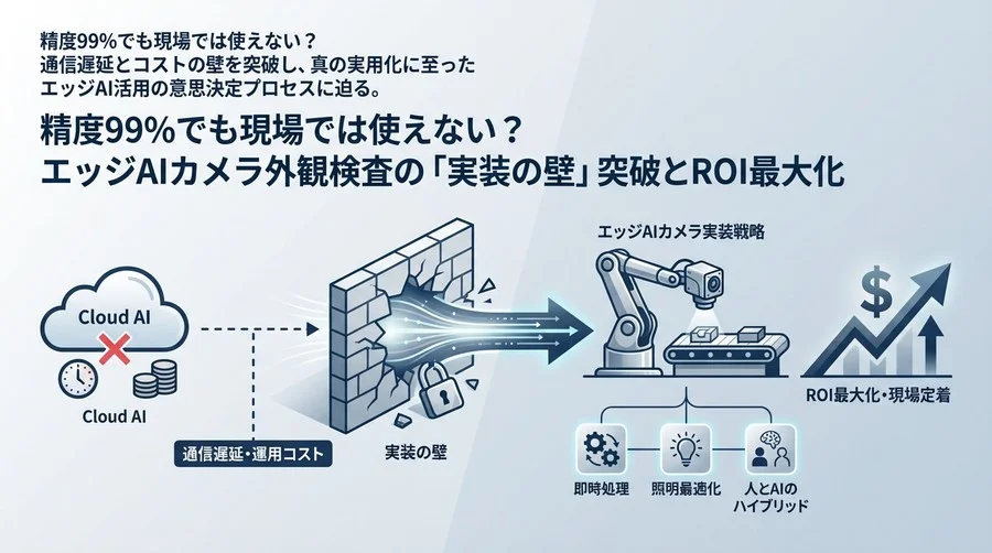 精度99%でも現場では使えない？エッジAIカメラ外観検査の「実装の壁」突破とROI最大化