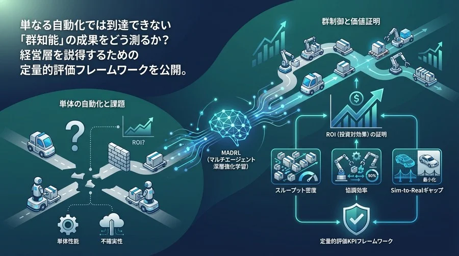 AGV・AMR群制御の投資対効果を証明する：MADRL導入のための定量的評価KPIとROI試算