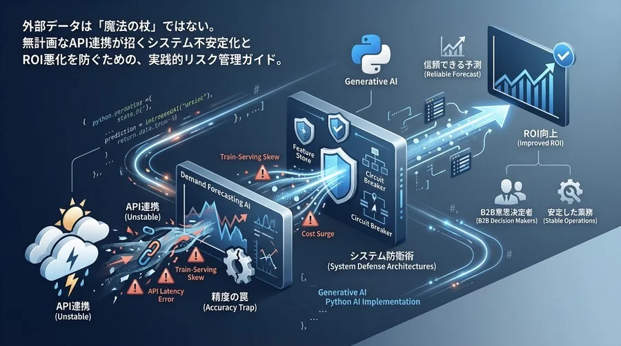 需要予測AIに気象データを連携する前に知るべき「精度の罠」とシステム防衛術