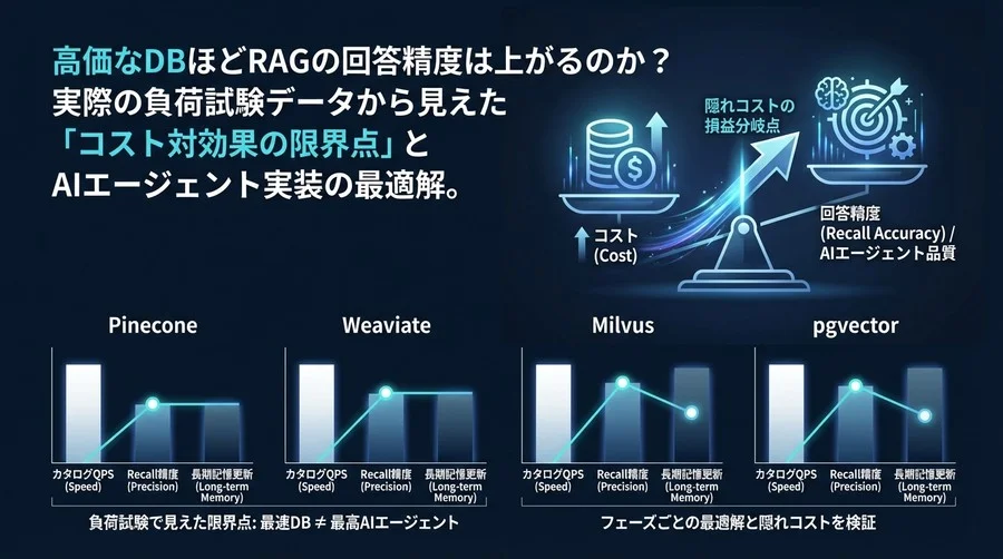 高価なDBほどRAG精度は上がる？負荷試験で見えたコスト対効果の限界点