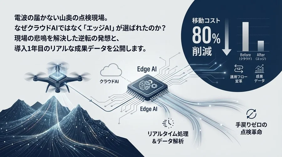 電波の届かない山奥でこそ真価を発揮。ドローン×エッジAIが実現した「手戻りゼロ」の点検革命と運用の全貌