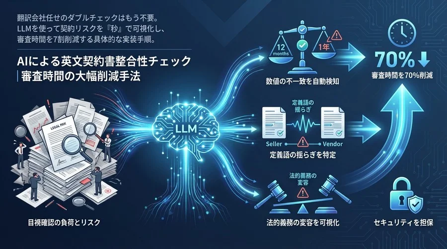 AIによる英文契約書整合性チェック｜審査時間の大幅削減手法