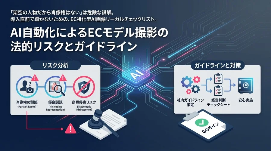AI自動化によるECモデル撮影の法的リスクとガイドライン