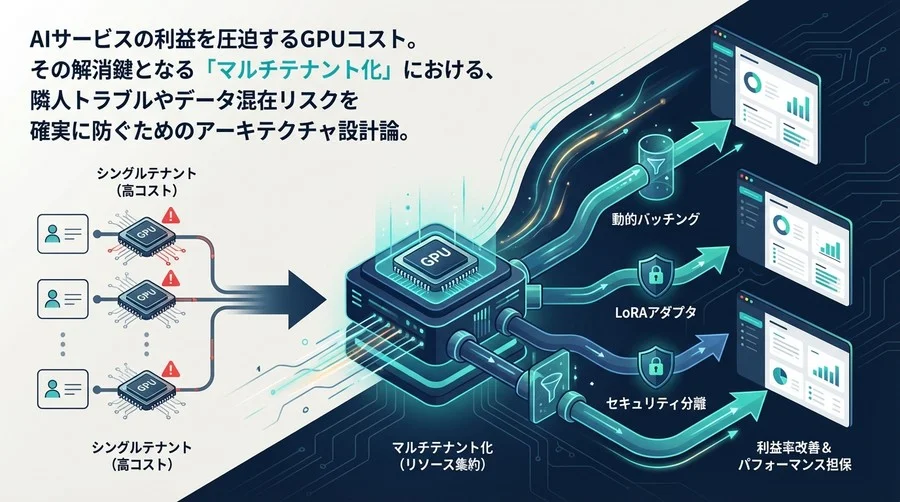 【AI推論のマルチテナント化】SaaS利益率を改善するGPUリソース集約と「隣人トラブル」を防ぐアーキテクチャ設計