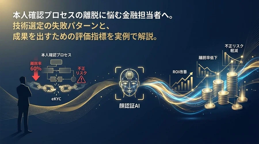デジタルローンの6割が消える「本人確認」の罠：顔認証AIで離脱率と不正リスクのトレードオフを解消するROI設計
