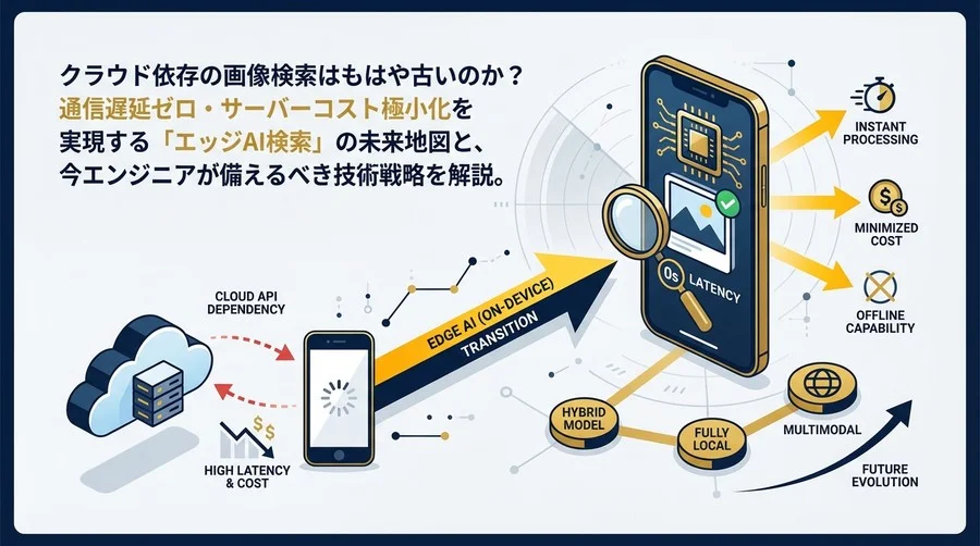 通信遅延ゼロ・コスト極小化へ。モバイル画像検索を「エッジAI」で実装する技術戦略と未来地図