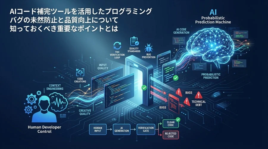 AIコード補完の落とし穴を回避せよ：開発者が習得すべき「AIペアプログラミング」の制御術と品質管理プロセス