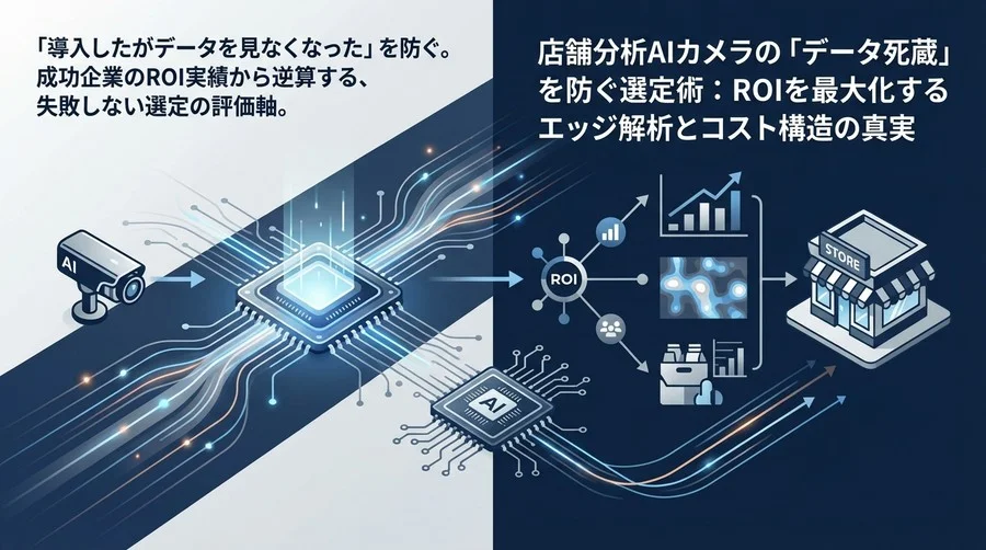 店舗分析AIカメラの「データ死蔵」を防ぐ選定術：ROIを最大化するエッジ解析とコスト構造の真実