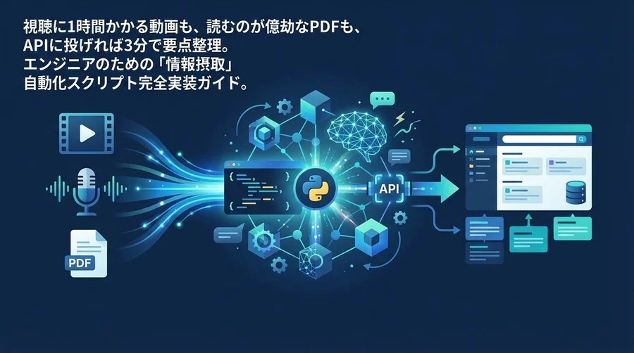 APIで自作する「秒速インプット」システム：動画・音声・PDFをGeminiモデルで構造化データに変えるPython実装