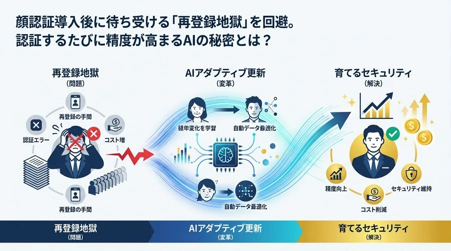 顔認証の「再登録地獄」にサヨナラ。AIが経年変化を自動学習する“育てる”セキュリティ運用の正解