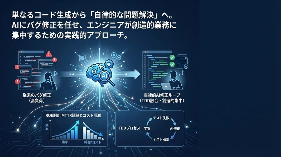 AIエージェントでバグ修正を自律化する：TDDと融合させた実装アーキテクチャとROI評価