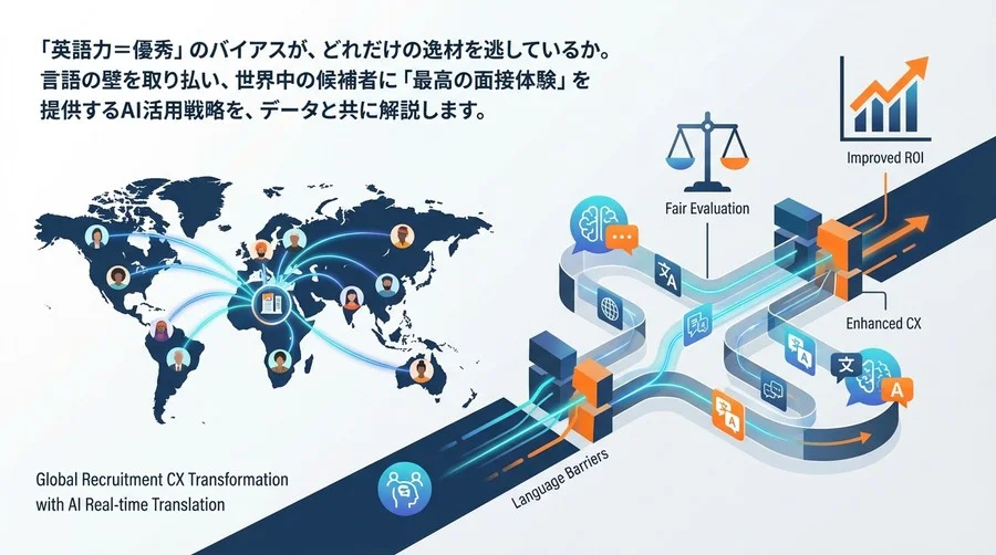 グローバル採用のCX変革：AIリアルタイム翻訳で実現する「言語の壁」を超えた公平な評価戦略