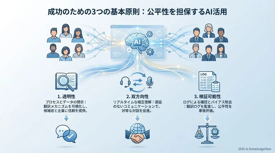 成功のための3つの基本原則：公平性を担保するAI活用 - Section Image