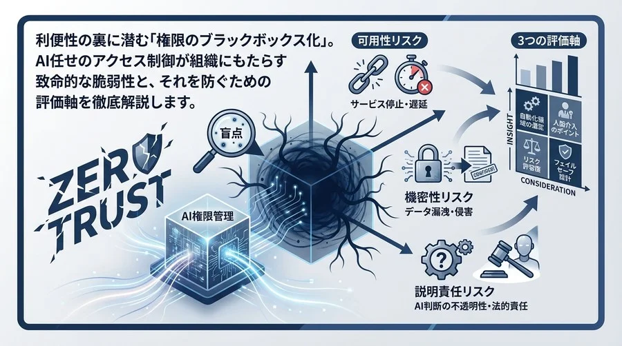 ゼロトラストの盲点：AI権限管理が招く「ブラックボックス化」リスクと3つの評価軸
