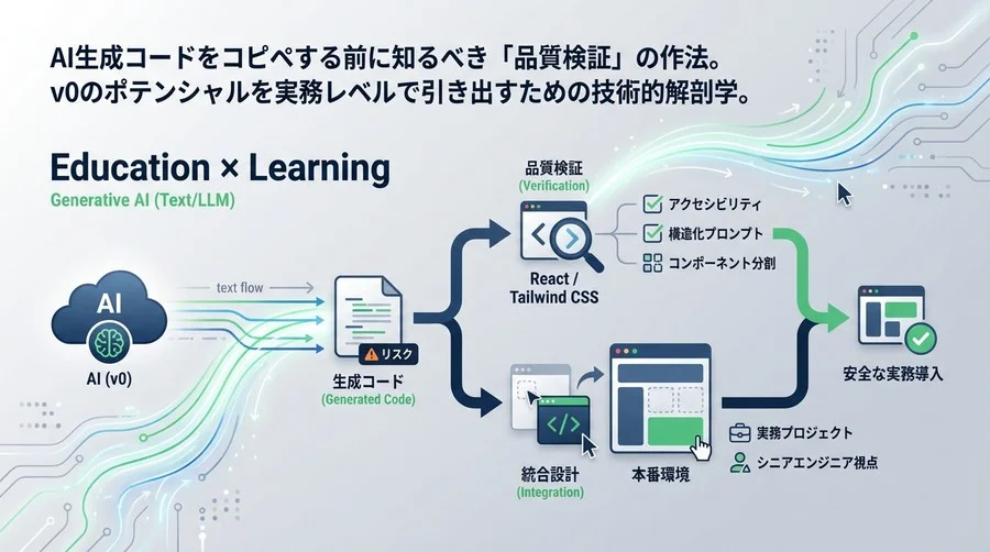 v0生成コードはコピペ禁止？React/Tailwind実務導入のための品質検証ガイド