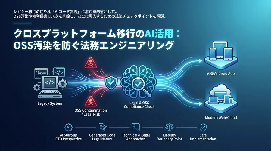 クロスプラットフォーム移行のAI活用：OSS汚染を防ぐ法務エンジニアリング