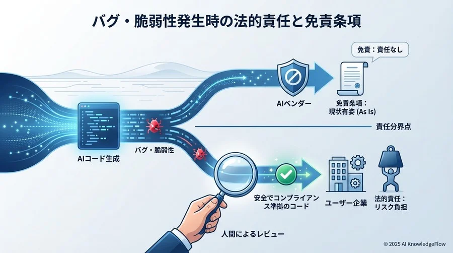 バグ・脆弱性発生時の法的責任と免責条項 - Section Image