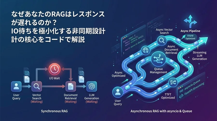 なぜあなたのRAGは遅いのか？IO待ちを極小化する非同期設計とPython実装