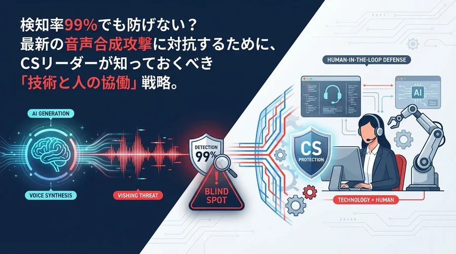 検知率99%の死角：AIなりすまし電話からCSを守る「技術×人」の協働防衛線
