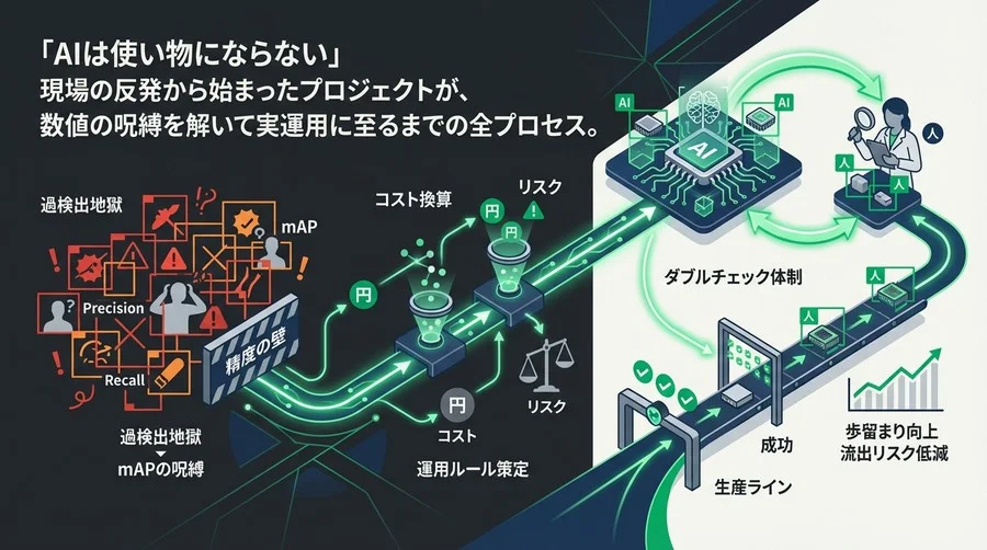 AI外観検査の「過検出地獄」を脱出した実録：mAPの呪縛を解き現場運用を成功させるコスト換算の極意