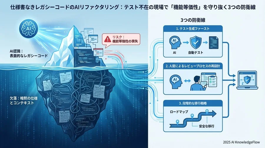 AIリファクタリングが抱える「機能等価性喪失」の構造的リスク - Section Image
