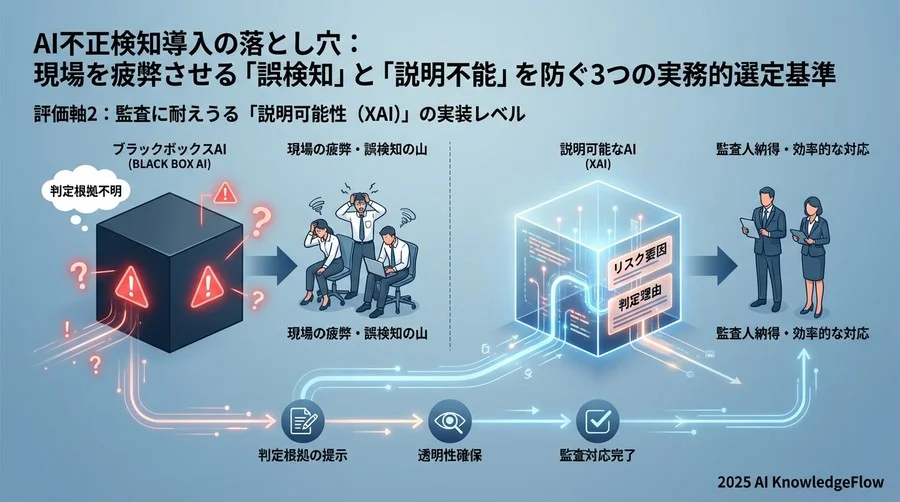 評価軸2：監査に耐えうる「説明可能性（XAI）」の実装レベル - Section Image