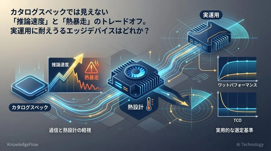 カタログ値の嘘と熱暴走の罠：実運用に耐えるエッジAIデバイス選定の真実