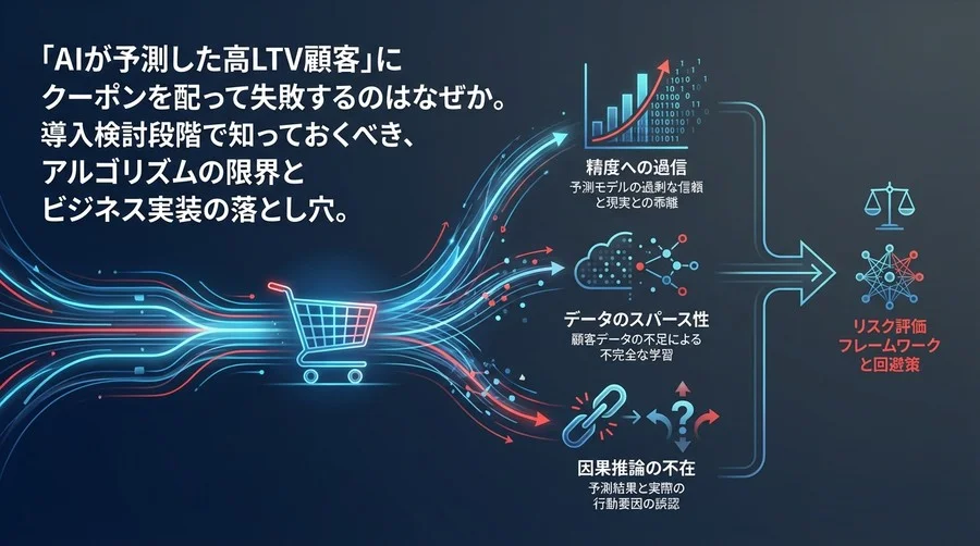 LTV予測導入の落とし穴：D2Cブランドが「高精度AI」で失敗する3つの構造的リスクと回避策
