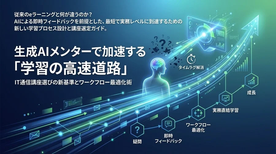 生成AIメンターで加速する「学習の高速道路」：IT通信講座選びの新基準とワークフロー最適化術