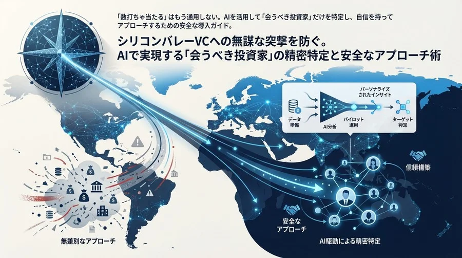 シリコンバレーVCへの無謀な突撃を防ぐ。AIで実現する「会うべき投資家」の精密特定と安全なアプローチ術