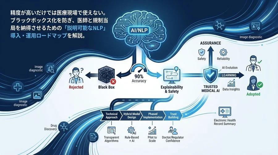 精度90%でも不採用？デジタル治療NLPの「説明可能性」と安全設計ロードマップ